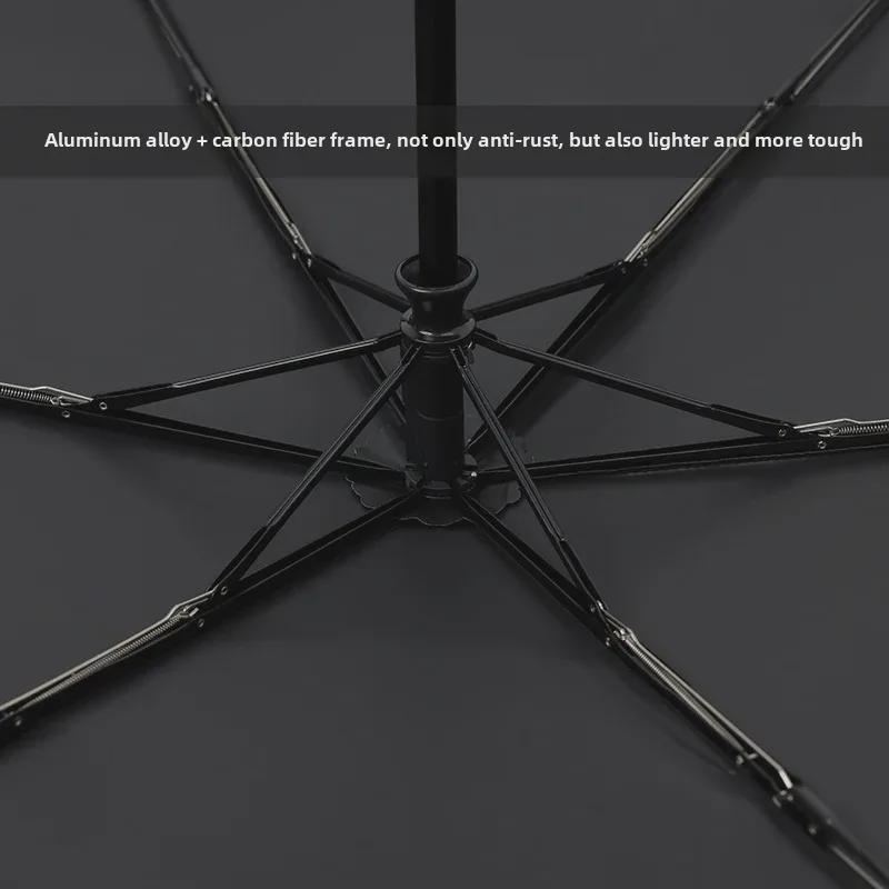 108cm Ultra-Light Automatic Umbrella - Dual-Purpose, Black Glue, Anti-UV, UPF50+, for Sun and Rain, Compact Design.