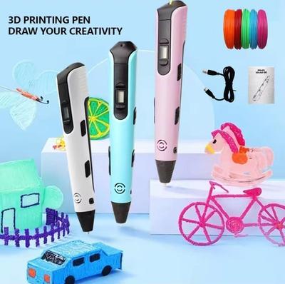 Kids 3D Printing Pen LCD Display Screen 1.75mm PLA Children DIY Drawing Pen Gift