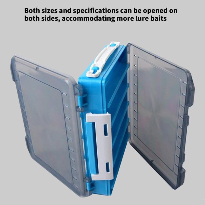 Fishing Tackle Organizers Watertight Tackle Tool Double Sided Tackle Box Tackle Carrying Clear Fishing Lures Storage Box