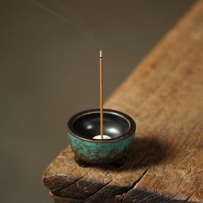 Japanese Style Ceramic Incense Burner Kiln Change Three-legged Incense Holder Indoor Aromatherapy Burner
