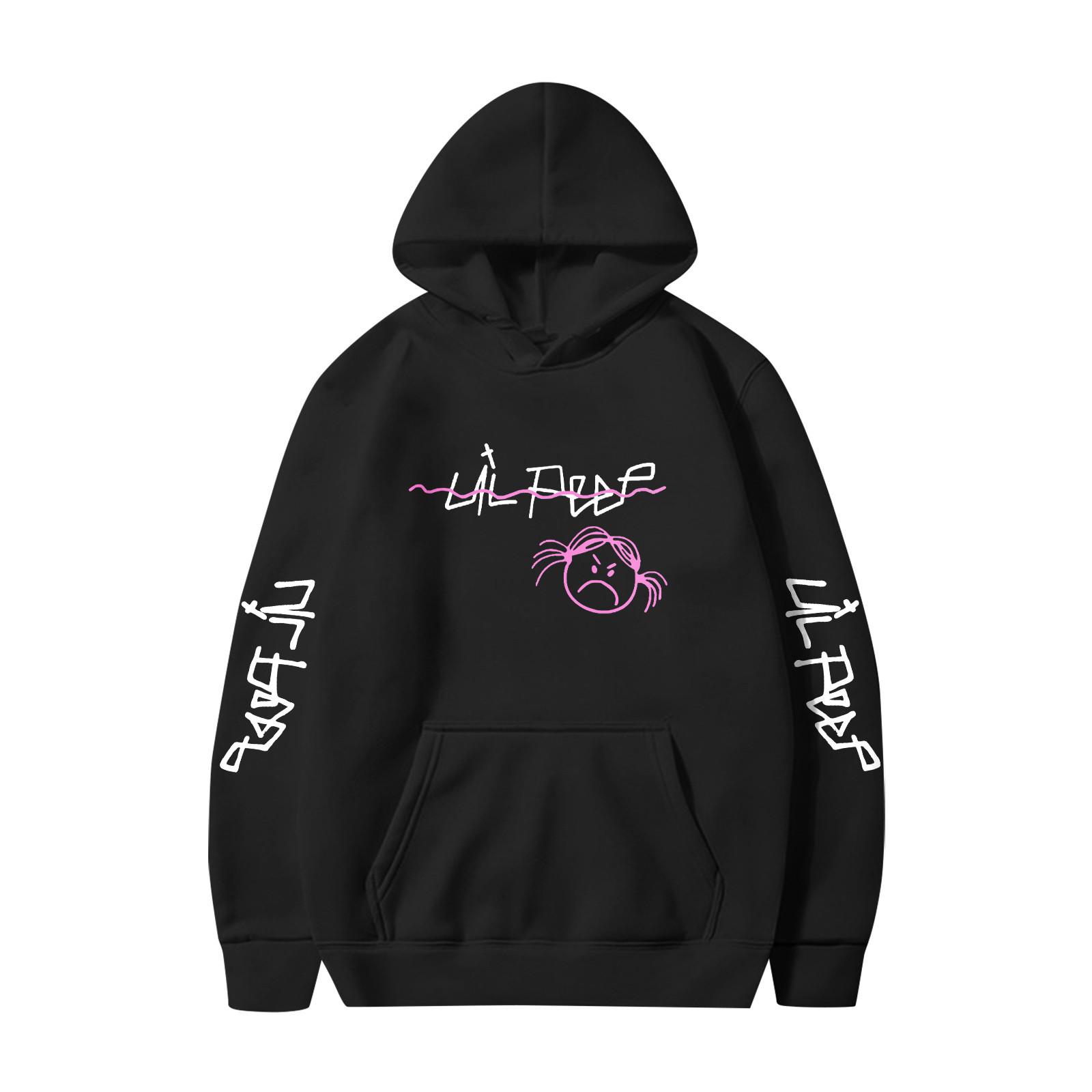 

Женская однотонная толстовка с длинным рукавом и круглым вырезом, повседневная удобная свободная легкая женская толстовка S чёрный