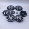 1sets 9pcs ForAlfa Romeo T60 060 60mm Black Caps 74mm Steering Wheel Badge Car Hood Front Emblem Giulia Stelvio Mito