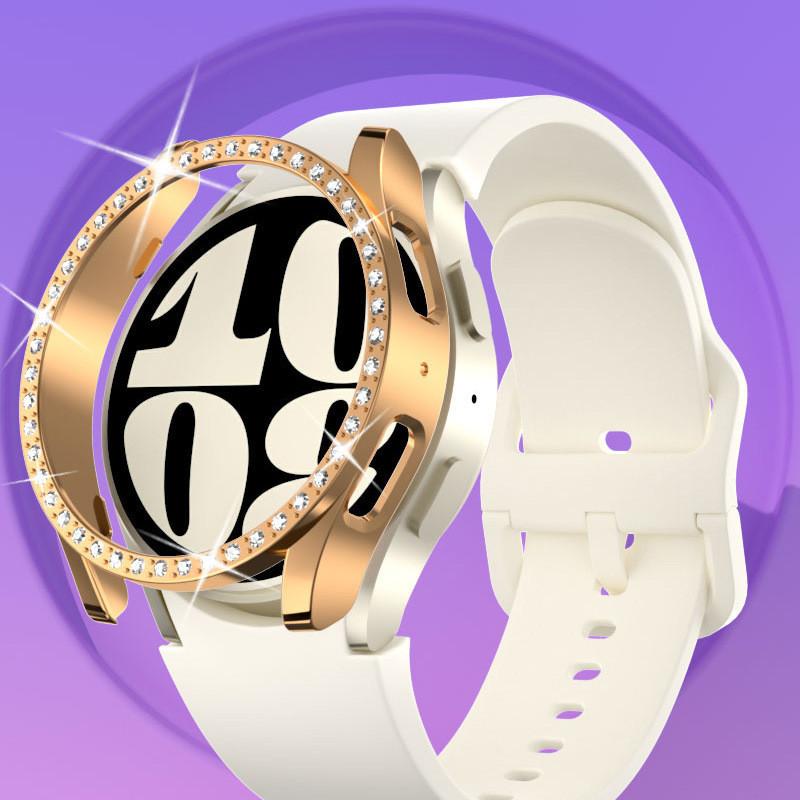 Diamond PC Hollow Case for Samsung Galaxy Watch 7 40mm 44mm Protective Bumper Shell for Samsung Galaxy Watch7 Accessories