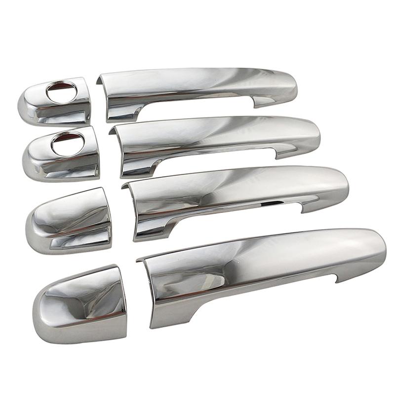 För Toyota Vios 2014 2015 2016 2017 Kromdörrhandtagsskydd och Skålskydd Dekorationslist Klistermärke Styling Biltillbehör