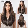LOUIS FERRE 13x6 Lace Wig Long Straight Light Blonde Wigs with Dark Root for Women Daily Party Cosplay Wedding High Density