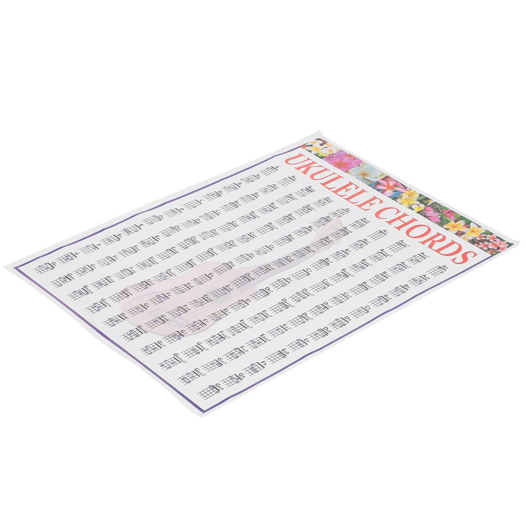 Diagrama Acordurilor de Ukulele Hârtie Artă Poster de Referință Instructiv pentru Începători Profesori