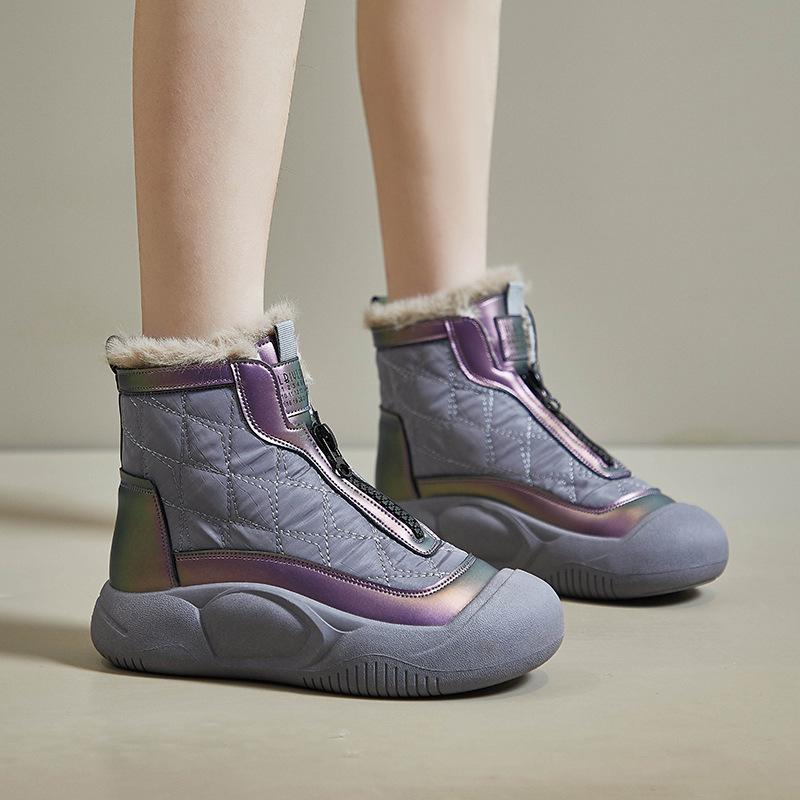 Fleece High-top Snow Boots for Women's Winter New Student Ins Korean Version of Warm and Casual Thick Bottom XW5812