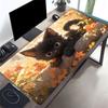 1pc Large Gaming Mouse Pad, UV Reactive Non-Slip Desk Mat, Washable PolyesterCate, Kitten, FlowersComputer Pad with Vibrant Game Machine Pri