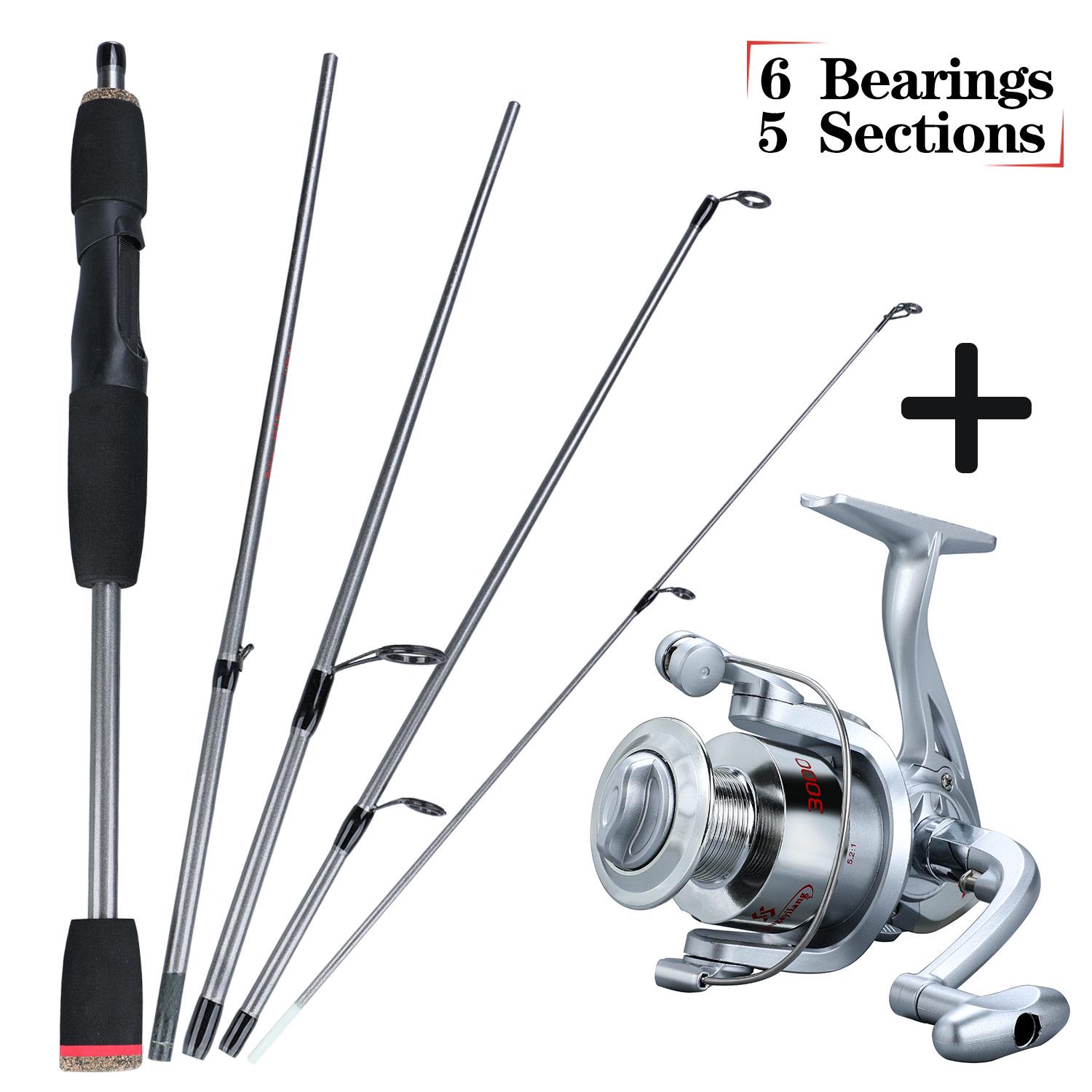 

Набор удочек и катушек из углеродного волокна с вращающейся рыболовной катушкой для набора для ловли морского карпа Rod1.7&1000