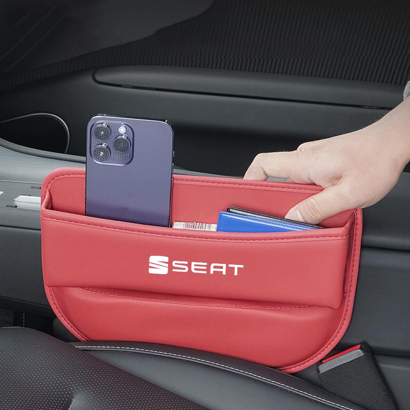 Universal Car Seat Gap Organizer PU Auto Console Side Pocket Seat Crevice Storage Box For Seat Leon Altea Exe Interior Accessory
