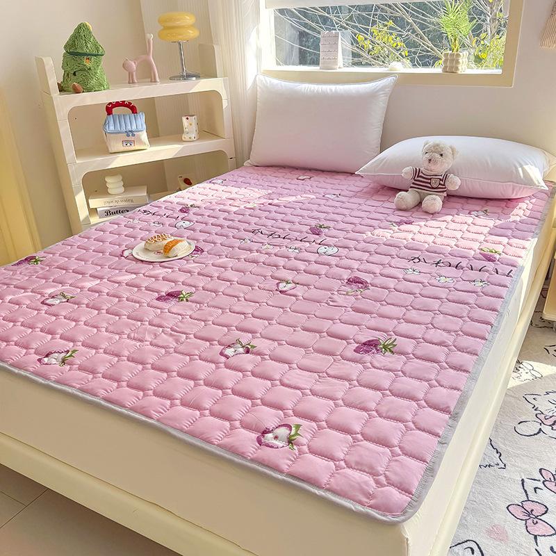 Breathable Mattress,Soft Cushion with Elastic Straps,Dormitory Tatami,Quilted Cotton Bed Sheet,Bedroom Mattress,Protective Pad,Anti Slip Bed Pad