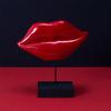ROTE LIPPEN POP-ART Keramikdekoration 10,5 cm