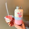 Water Bottleins Wind High Value Three Drinks Carrying Pot Thermos Cup Straw Cup Cartoon Children with Handle Cute Water Cup
