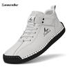 Leather Men's Shoes Casual Sneakers Men's Leather Shoes Men's Ankle Boots Outdoor Shoes