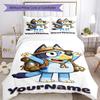Bluey 54 Customize your name Bedding Set Breathable Duvet Cover with Pillowcases Home Decoration Birthday Gift