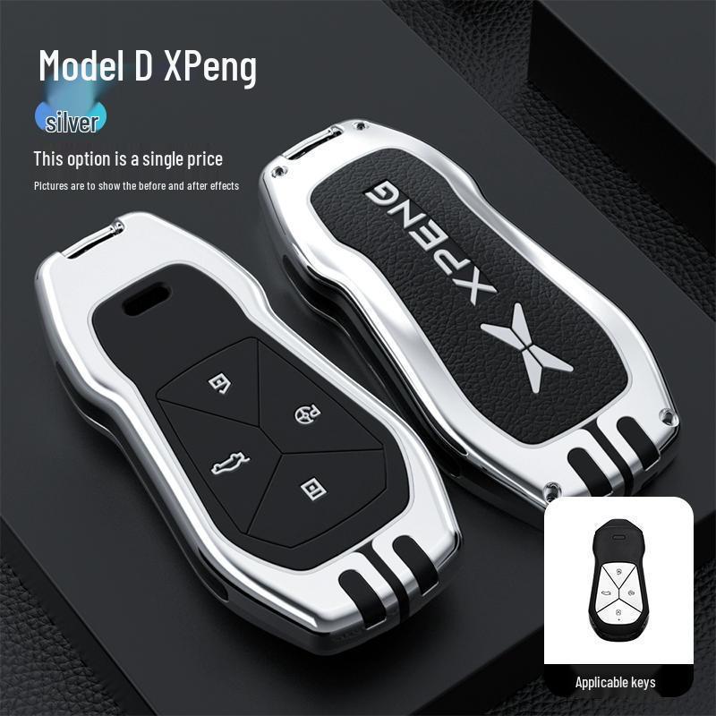 Hochwertige Schlüsselhülle & Kette für Xiaopeng Modelle: P7, P7i, P5, G3, G3i, G6, G9 - Herren- & Damen-Edition