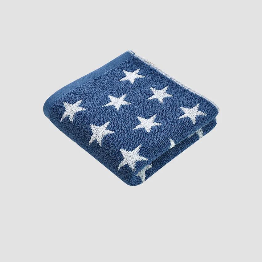 Cotton Bathroom Accessories Sets Dots Stars Striped Heart Pattern Soft Face Towel Super Absorbent Thick Hand Towels Kids Adults