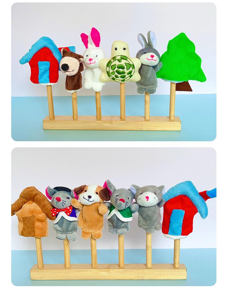 Animal Finger Puppet Display Rack for Kindergarten and Dollhouse Language Areas