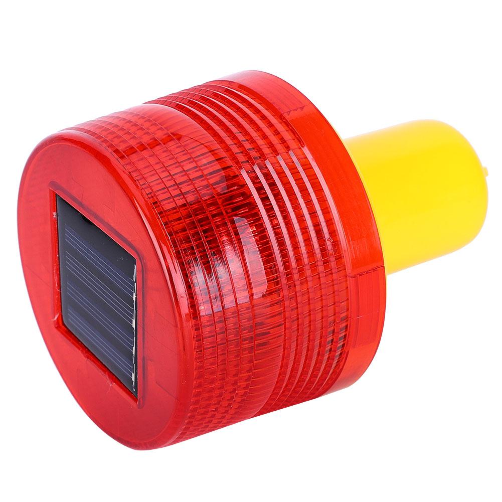 1pc Solar LED Emergency Warning Flash Light Alarm Lamp Traffic Road Boat Red Light