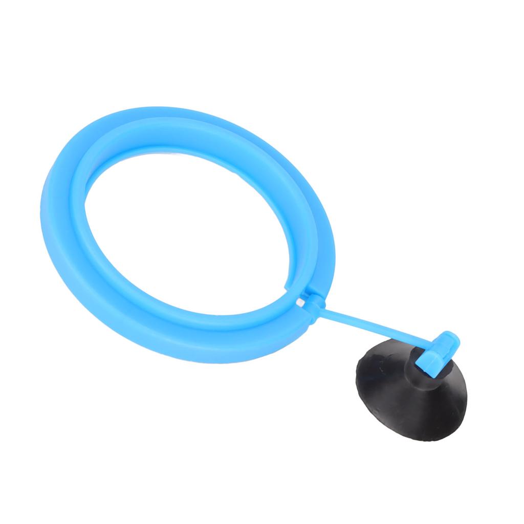Fish Tank Ring Feeder Plastic Fish Tank Floating Food Circle with Strong Suction Cup for Feeding Flake Foods Blue