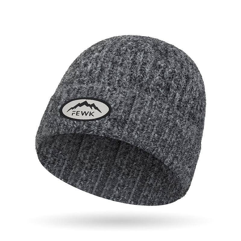 Winter Warm Women Knitted Cap Men Peak Wool Hat