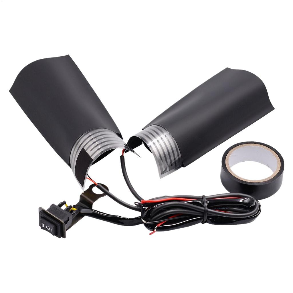 ATV Heated Grips 12v Waterproof Fast Heating Winter Grip Cover ATV Hand Warmers For Dirt Bike Scooter Winter Cold Weather
