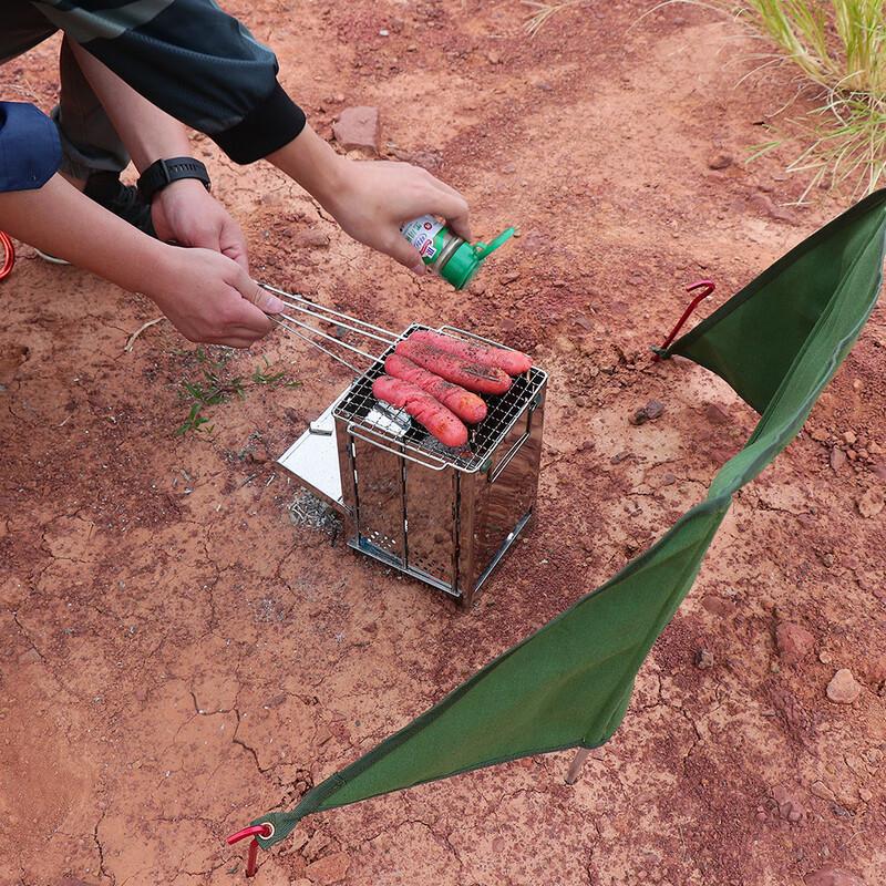 ZISIZ Stainless Steel Outdoor Portable BBQ & Firewood Stove