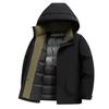 High Fill Power Men's Hooded White Duck Down Jacket - Trendy, Thickened, Cold Protection