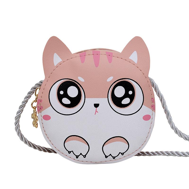 Cute Design Kitty Pu Shoulder Bag For Toddler Girls Stylish And Durable Accessory Everyday