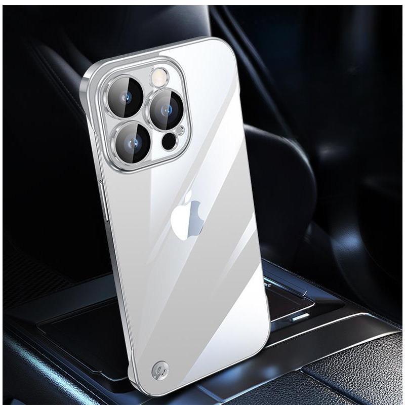 

Подходит для IPhone 16 Гальванизированный ПК Безрамочный Чехол для телефона 15 Прозрачный Apple 14 Поставляется с Пленкой для объектива Полностью закрывающий Жесткий чехол iPhone 16PRO