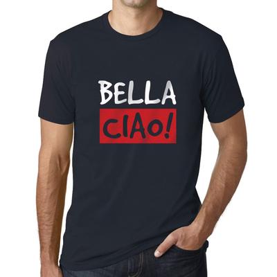 Ανδρικό Vintage Μπλουζάκι Γραφικό T Shirt Bella Ciao Ναυτικό