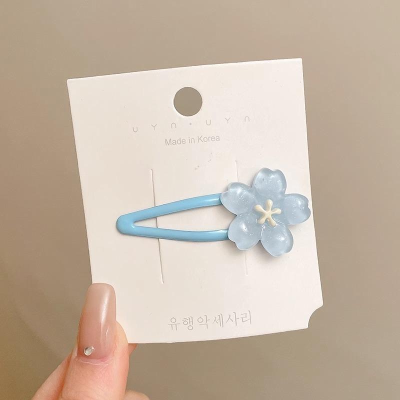 Sweet Cute Cherry Blossom Hair Side Clip Headwear Cute Girls BB Clip Y2K Side Bangs Clip Hair Accessories Fresh Flowers Hairpins
