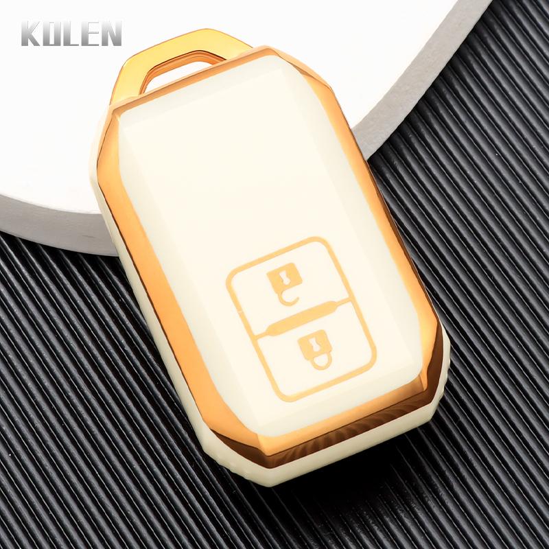 Fashion Car Key Case Cover Shell For Suzuki Ertiga Swift  Wagon R Japanese Monopoly Type 3C Protected Fob Bag Accessories