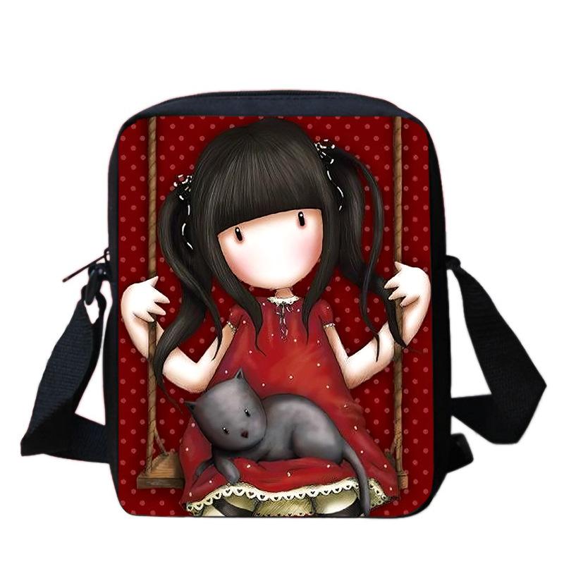 Gorjuss santoro peripheral animation backpack men and women pencil bag meal bag satchel
