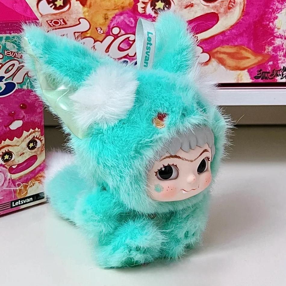Wakuku V1 V2 Blind Box Fox & Bunny Trick Or Treat Series Vinyl Doll Suprise Bag Keychain Trendy Toy Mystery Box Gifts