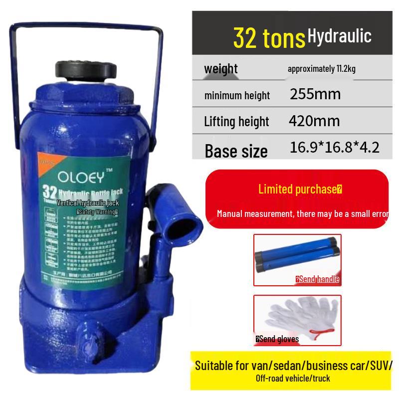 Hand-Operated Vertical Hydraulic Jack: 2T, 5T, 8T, 10T, 16T, 50T Capacity for Auto Repair