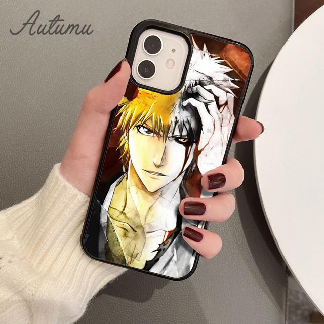Bleach Ichigo Kurosaki Anime Pouzdro na telefon pro iPhone 11 12 13 14 Pro Max mini X XR XS SE 2020 6S 7 8 Plus Galaxy S21 S22 skořepina