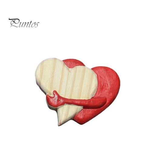 Scultura In Legno 'A Hug From My Heart' - Intaglio A Mano A Forma Di Cuore, Regalo Romantico E Creativo