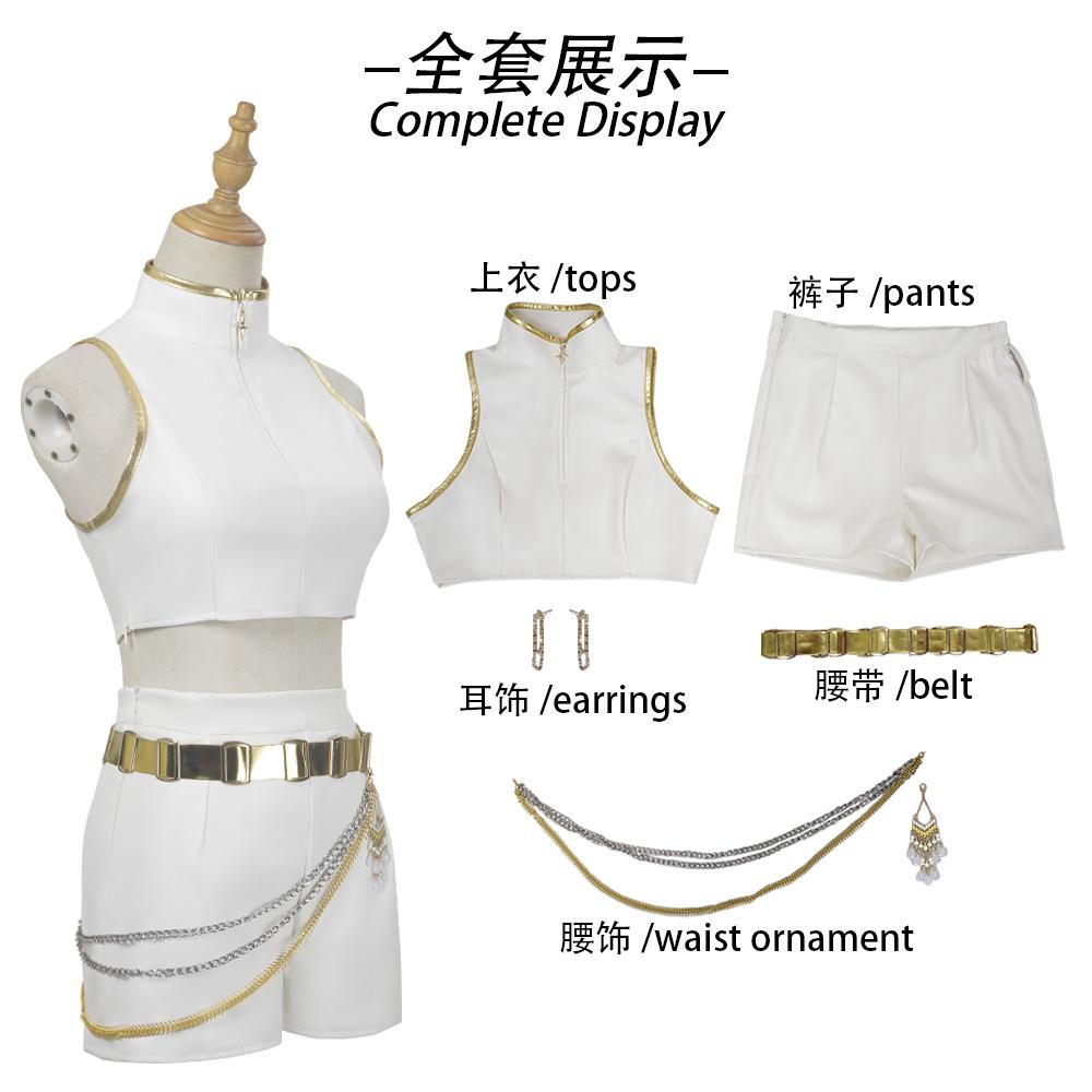 

Special Offer K-Pop Demon Hunters Zoey Rumi Mira Cosplay Costume White Uniform Suit Halloween Party Outfits for Woman XS