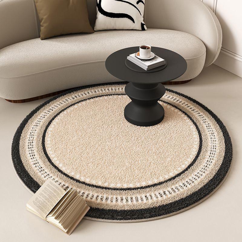 Living Room Circular Carpet Sofa Coffee Table Carpet Balcony Light Luxury Circular Plush Thick Floor Mat
