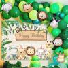 Cartoon Animal Head Balloons Monkey Lion Tiger Zebra Giraffe Balloon for Birthday Party Decoration Jungle Party Decoration Gift