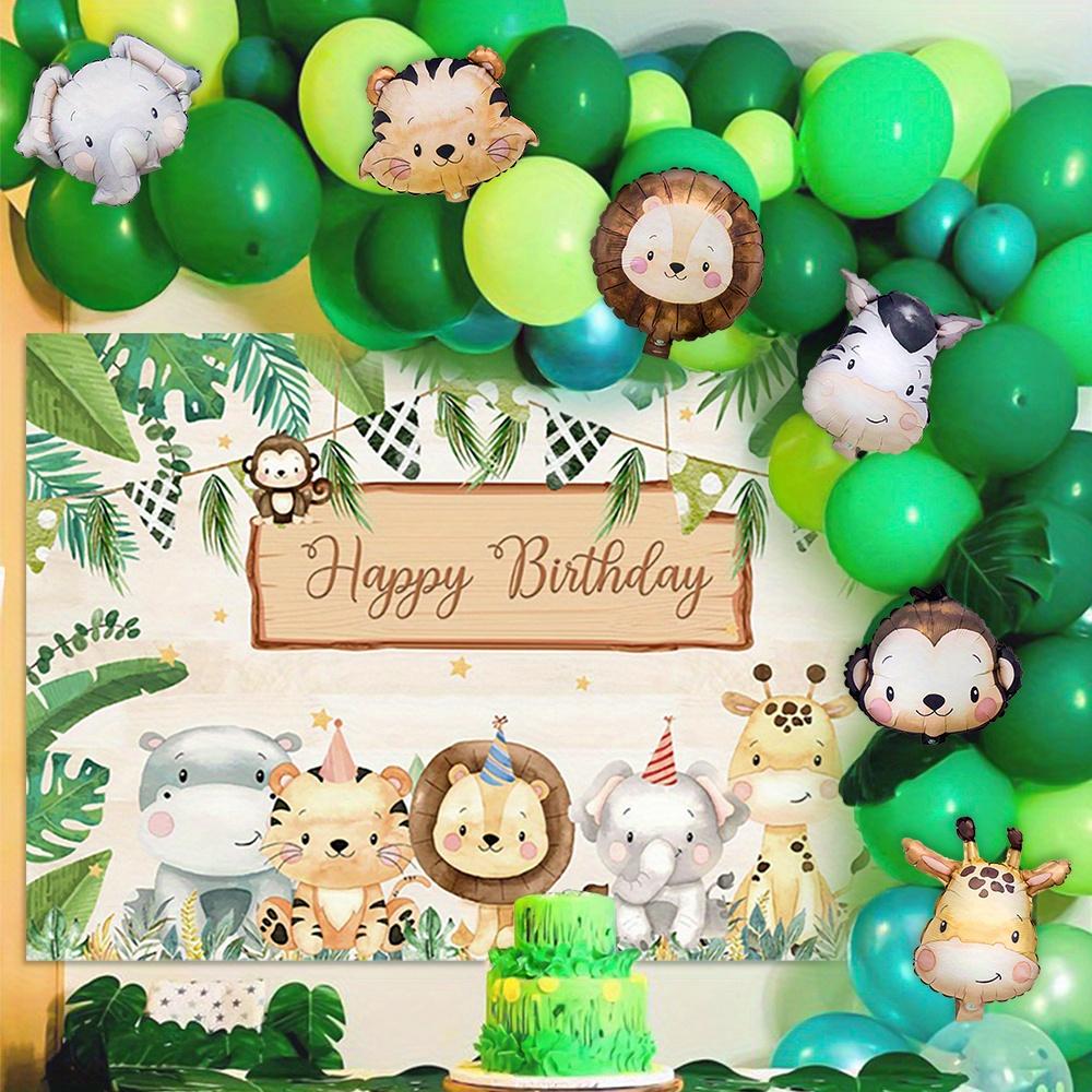Cartoon Animal Head Balloons Monkey Lion Tiger Zebra Giraffe Balloon for Birthday Party Decoration Jungle Party Decoration Gift