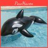 Huge Whale Water Park Inflatable Floater Wholesale Surfing Whale Ride-on Adult Inflatable Float Black Pvc 193*119cm