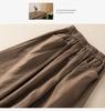 Plus Size Women's Retro High Waist A-Line Midi Skirt - Imitation Linen, Summer Slimming Style