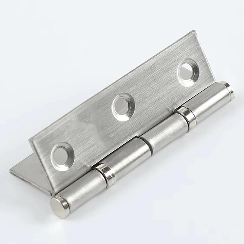 2Pcs Silvery Stainless Steel Hinge Door Connectors Cabinet Door Drawer Accessories Furniture Hinge Hardware Accessories