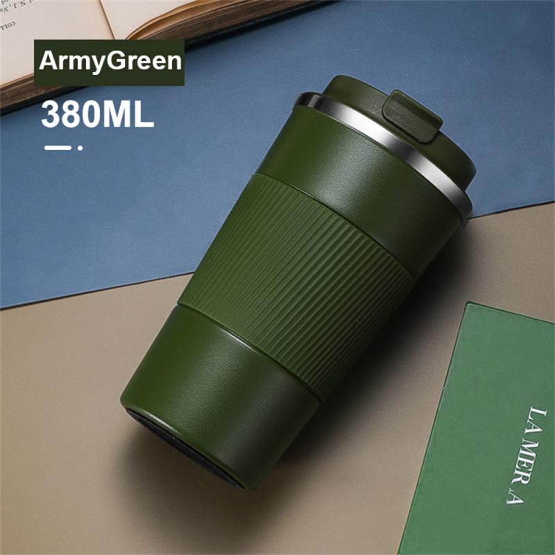 380ml/510ml Coffee Thermos Mug Leak-Proof Non-Slip Car Vacuum Flask Travel Thermal Cup Double-wall Stainless Steel Water Bottle