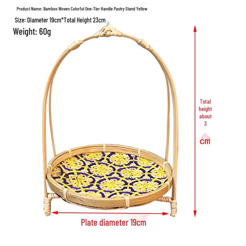 Handgeflochtener Bambus-Siebkorb für Dim Sum und Desserts - Ideal für die Präsentation von Gebäck und chinesische Verlobungstafeln
