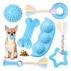 6Pcs Pink Puppy Teething Chew Toys for Small Dogs Teeth Cleaning Rubber Set