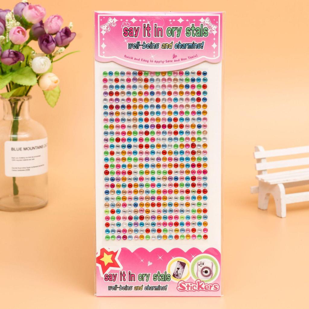 Kids' DIY 3D Acrylic Shiny Diamond Gem Crystal Stickers for Makeup & Decorations