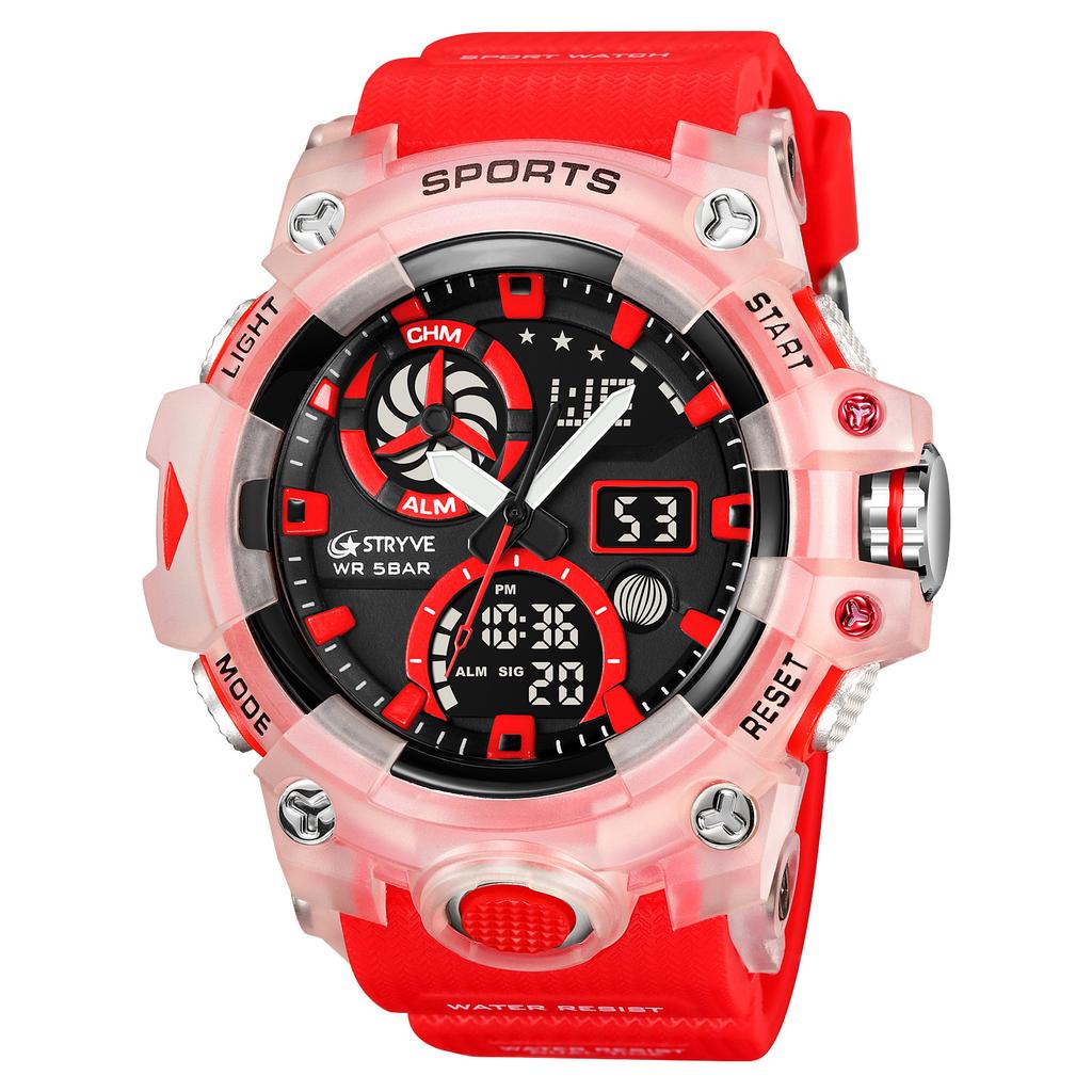 Men's Waterproof Luminous Running Alarm Clock Watch